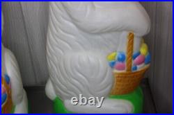 2-Vintage 1993 31 Union Don Featherstone Easter Rabbit / Bunny Blow Mold