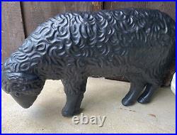 2 Vintage Black Sheep White Sheep Blow Mold Yard Decor Non Light