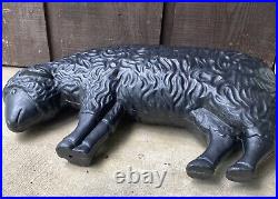 2 Vintage Black Sheep White Sheep Blow Mold Yard Decor Non Light