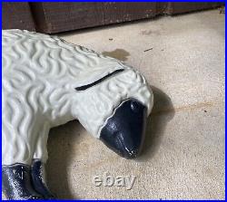 2 Vintage Black Sheep White Sheep Blow Mold Yard Decor Non Light