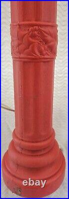 2 Vintage Empire Blow Mold Light Up Christmas Lantern Flame Lamp Post Candle 39