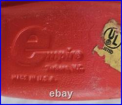 2 Vintage Empire Blow Mold Light Up Christmas Lantern Flame Lamp Post Candle 39