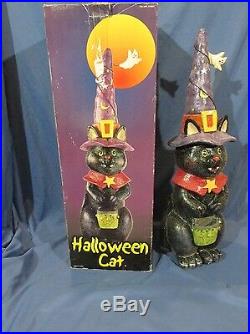 30 Black Witch Cat with Ghost Resin Halloween Figure Indoor or Outdoor Costco