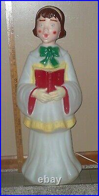 30 Empire Christmas Caroler Choir Chorus Singing GIRL Blow Mold Vintage
