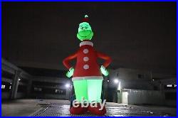 30ft Inflatable Grinch + 15ft Max The Dog Holiday Decoration with Fan and Lights