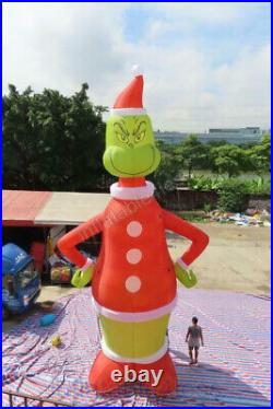 30ft Inflatable Grinch + 15ft Max The Dog Holiday Decoration with Fan and Lights