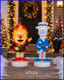 32 Heat Miser & Snow Miser LED Lighted Blow Mold Outdoor Christmas Decor Gemmy