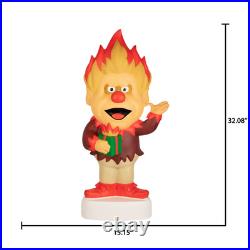 32 Heat Miser & Snow Miser LED Lighted Blow Mold Outdoor Christmas Decor Gemmy