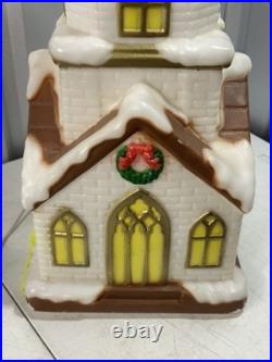 32 Lighted Blow Mold Church Christmas Decor Indoor Outdoor YCA-0FG2 32 Lighted Blow Mold Church Christmas Decor Indoor Outdoor YCA-0FG2