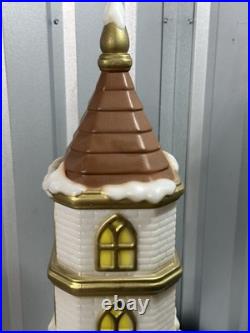 32 Lighted Blow Mold Church Christmas Decor Indoor Outdoor YCA-0FG2