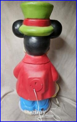 33 1/2 DISNEY-Mickey and Minnie Mouse Blow Molds Christmas Santas Best- Vintage