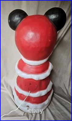 33 1/2 DISNEY-Mickey and Minnie Mouse Blow Molds Christmas Santas Best- Vintage