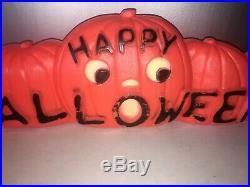 33 HAPPY HALLOWEEN BLOW MOLD PUMPKINS with DUAL LIGHT, DON FEATHERSTON 1996