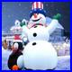 33ft Giant Christmas Inflatable Snowman&Penguins Blow-up Holiday Yard Lawn Decor