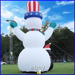 33ft Giant Christmas Inflatable Snowman&Penguins Blow-up Holiday Yard Lawn Decor