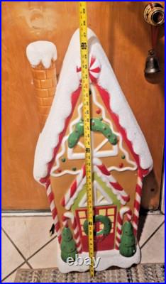 36 Christmas Blow Mold Light Up Colorful Gingerbread House New 3 foot
