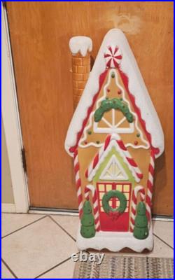 36 Christmas Blow Mold Light Up Colorful Gingerbread House New 3 foot