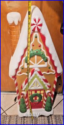 36 Christmas Blow Mold Light Up Colorful Gingerbread House New 3 foot