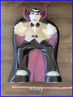 36 VINTAGE Count Dracula Vampire Halloween Lighted Blow Mold General Foam Decor