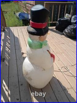 38 Vintage Empire Snowman Broom Carrot Nose Blow Mold Christmas Free Shipping