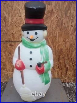 38 Vintage Empire Snowman Carrot Nose Blow Mold Lighted Christmas