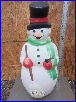 38 Vintage Empire Snowman Carrot Nose Blow Mold Lighted Christmas