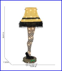 3 FT A CHRISTMAS STORY Tinsel Leg Lamp Light Up Sculpture Lighted LED Prop New