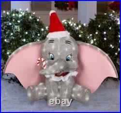 3 Ft Led Disney's Sitting Dumbo The Elephant Tinsel Yard Decor