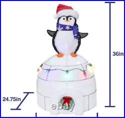 3' Lighted Pop Up Penguin On Igloo Yard Decoration