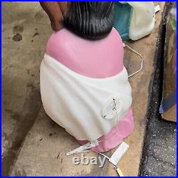 3 Pc. Blow Mold African American Nativity set General Foam Mary Joseph Jesus USA