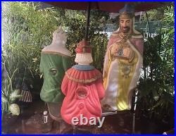 3 Pc WISE MEN Blow Mold Christmas Yard Vintage Nativity