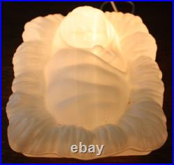 3 Piece 28 Pearl White Marble Nativity Set Lighted Blow Mold General Foam + Box
