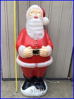 40 Vintage TPI Lighted Blow Mold Santa Claus