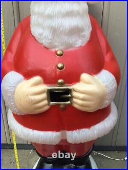 40 Vintage TPI Lighted Blow Mold Santa Claus