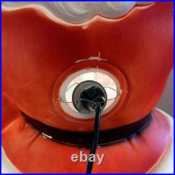 40 Waving Santa Claus Blue Eyes Blow Mold Vtg Christmas Lights Work
