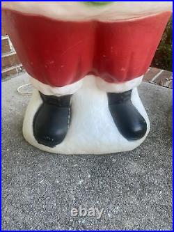 42 Santa Claus Christmas Stocking Lighted Vintage blow mold