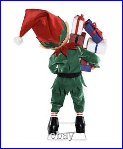 4.5 Ft Animated Musical Elf With Presents Yard Animatronic Christmas 2025