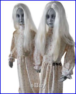 4.5 Ft Double Death Ghost Girls Halloween Haunted House Prop == Free Step Pad