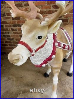 4.5ft. Blow mold Reindeer with Antlers LED Lights Home Accents Depot