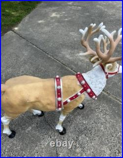 4.5ft. Blow mold Reindeer with Antlers LED Lights Home Accents Depot