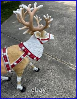 4.5ft. Blow mold Reindeer with Antlers LED Lights Home Accents Depot