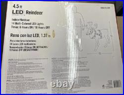 4.5ft. Blow mold Reindeer with Antlers LED Lights Home Accents Depot