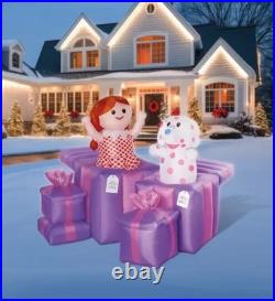 4 Ft Animated Dolly And Spotted Elephant From Rudolph Airblown Inflatable