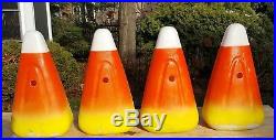 (4) Vintage Union Products 1995 Fall Harvest Thanksgiving Candy Corn Blow Molds