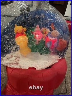 4ft Gemmy Snowglobe Airblown Christmas Pooh Tigger Disney Lighted Inflatable