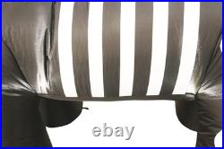 5'10 Halloween Inflatable LED Skeleton Highland Cow with Fur Outdoor Yard Decor