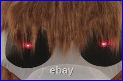 5'10 Halloween Inflatable LED Skeleton Highland Cow with Fur Outdoor Yard Decor