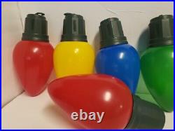 5 Pc Lot Giant Lg 14 Blow Mold Christmas Light Bulb Battery Led HANGING TESTED