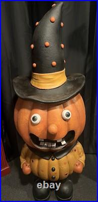 5ft Tall Heavy Pumpkin Greeter Halloween Figure