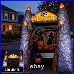 6FT Halloween Inflatable Dinosaur Trunk or Treat Car Decor with Leds